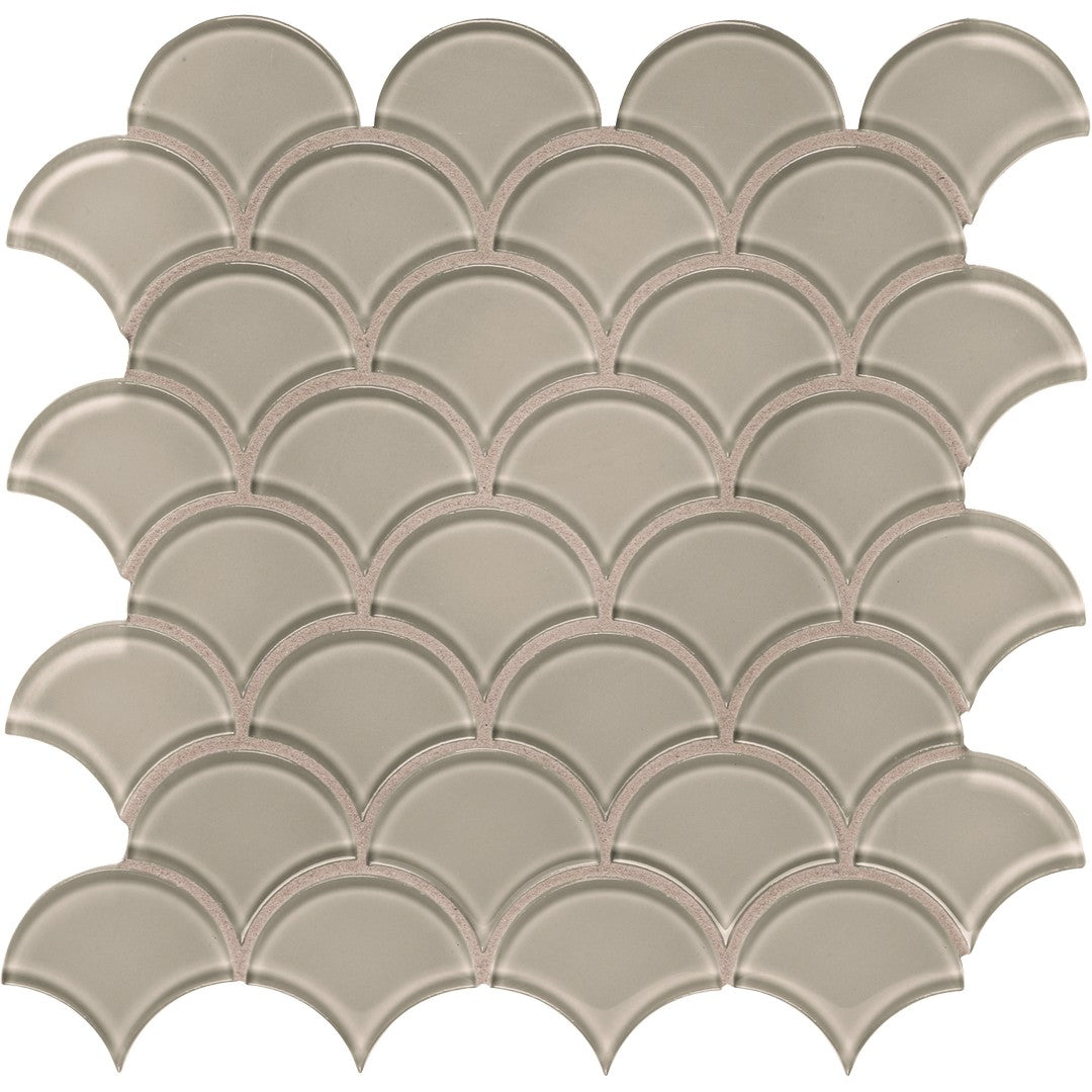 Tesoro Element 11.75" x 11.75" Interlocking Scallop Glass Mosaic