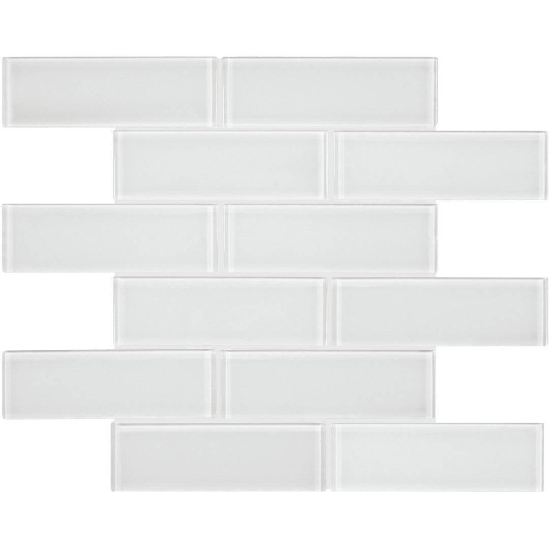 Tesoro Element 11.75" x 11.75" Interlocking Staggered Glass Mosaic