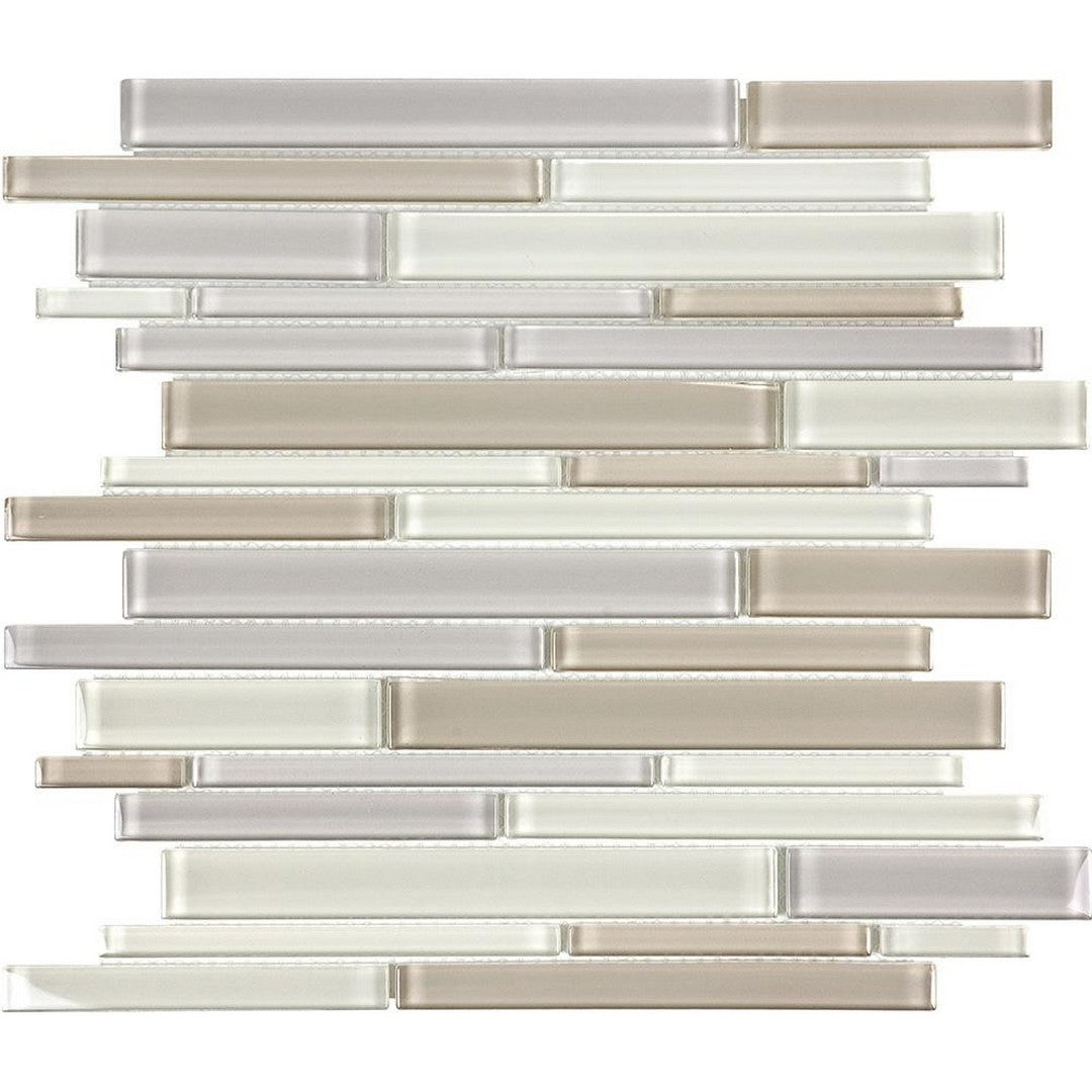 Tesoro Element 11.75" x 11.75" Interlocking Random Linear Glass Mosaic