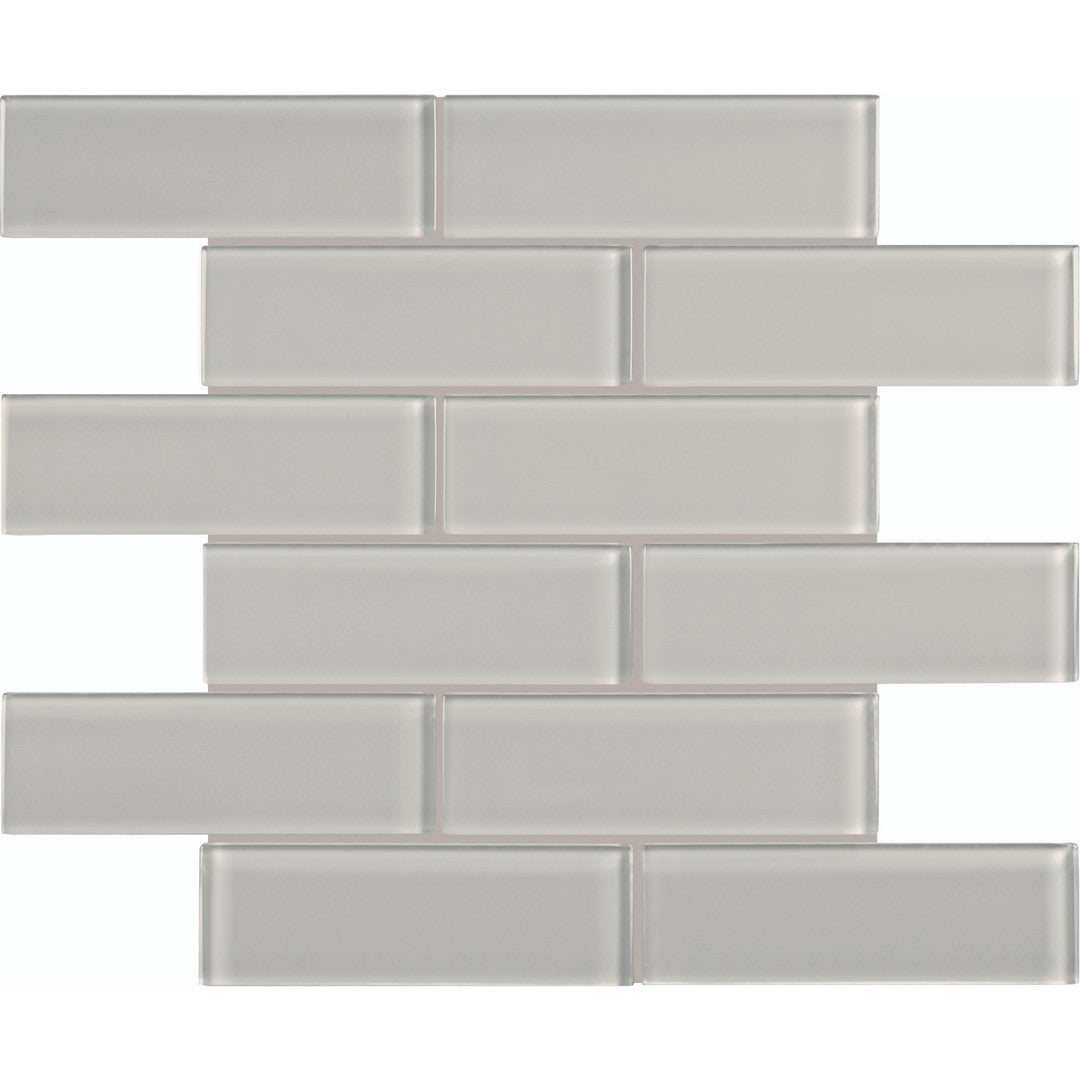 Tesoro Element 11.75" x 11.75" Interlocking Staggered Glass Mosaic