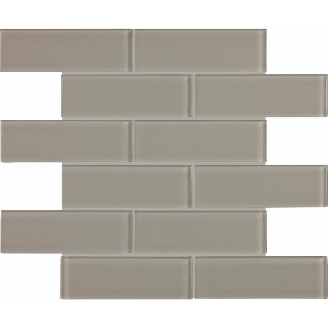 Tesoro Element 11.75" x 11.75" Interlocking Staggered Glass Mosaic