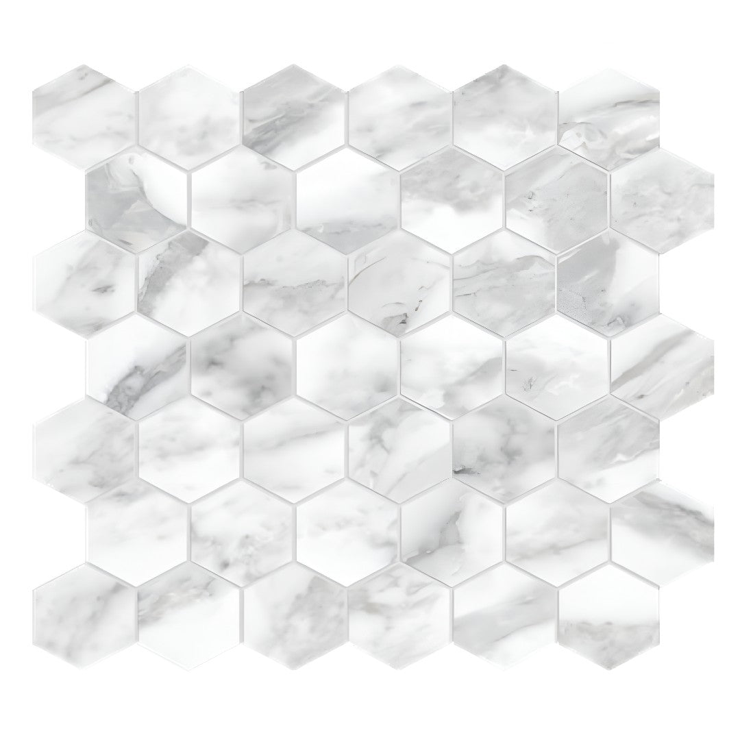 Tesoro La Marca 11.75" x 13.25" Rectified Matte 2" Hexagon Porcelain Mosaic