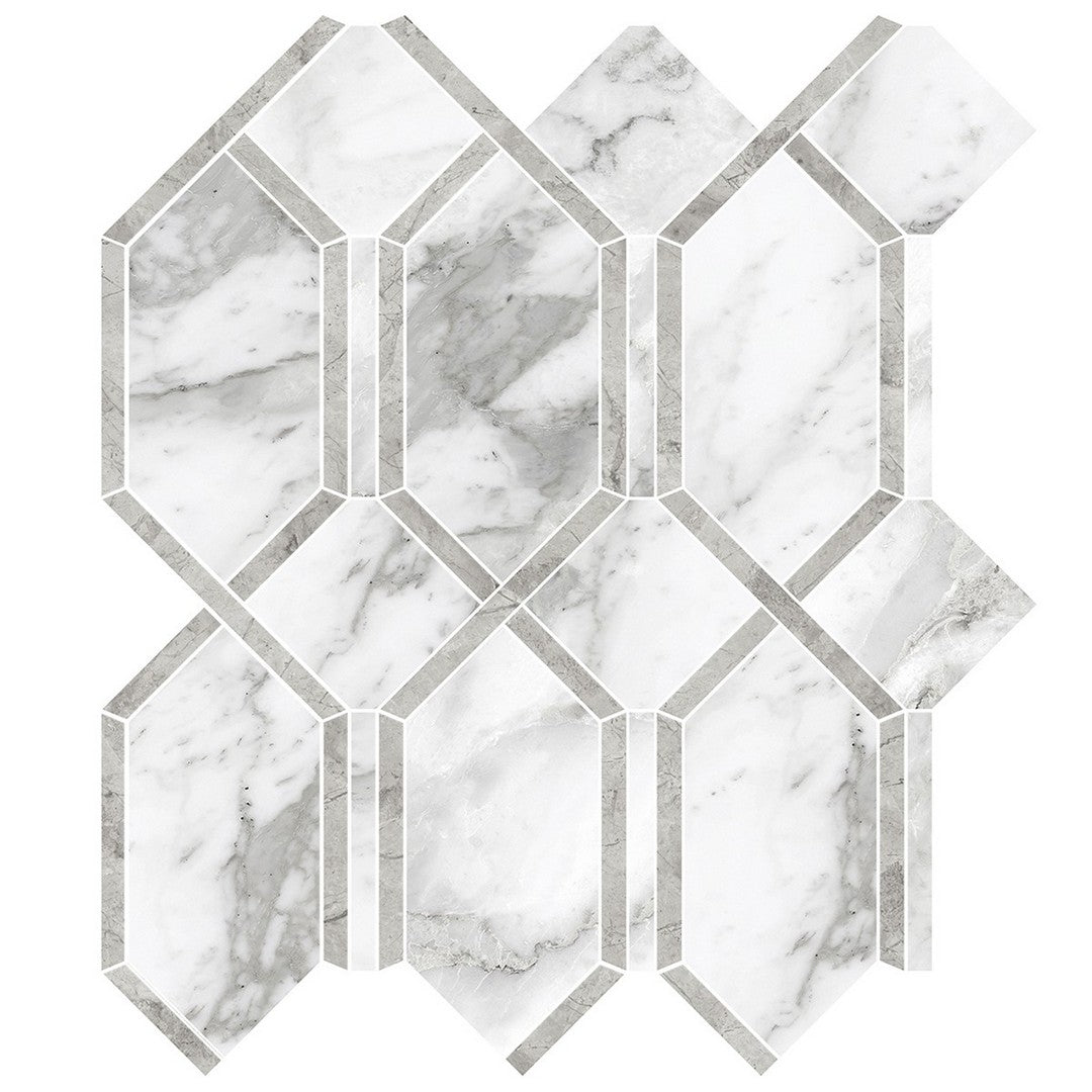 Tesoro La Marca 13.75" x 11.75" Rectified Polished Modella Porcelain Mosaic