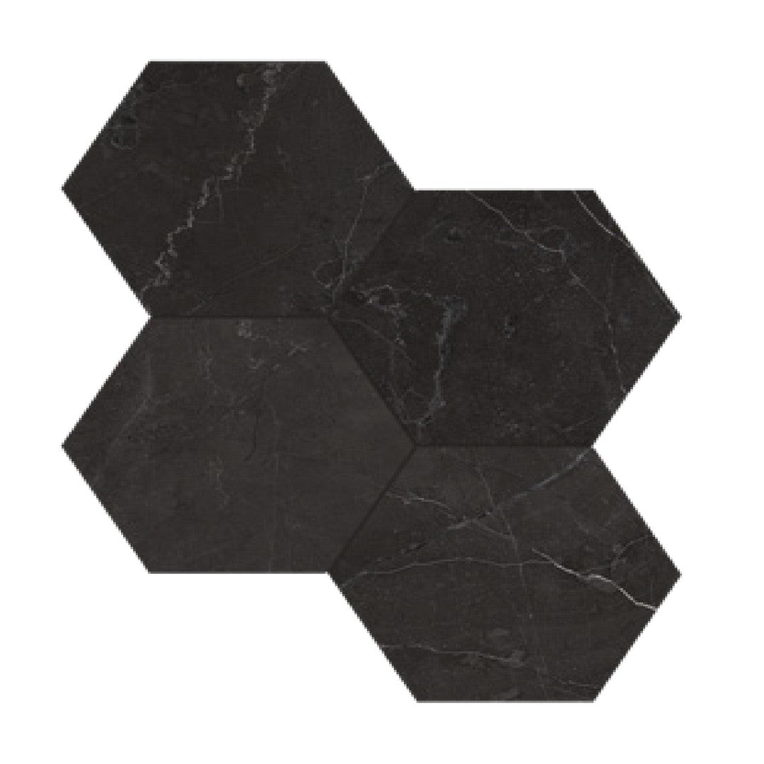 Tesoro La Marca 11.5" x 12" Rectified Polished 6" Hexagon Porcelain Mosaic