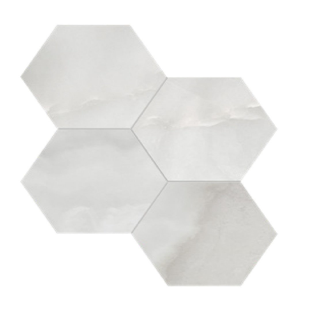 Tesoro La Marca 11.5" x 12" Rectified Polished 6" Hexagon Porcelain Mosaic