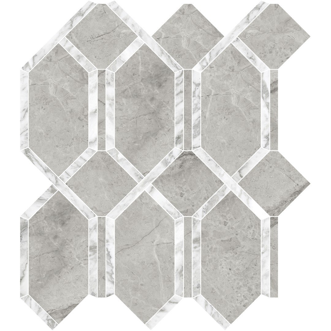 Tesoro La Marca 13.75" x 11.75" Rectified Polished Modella Porcelain Mosaic