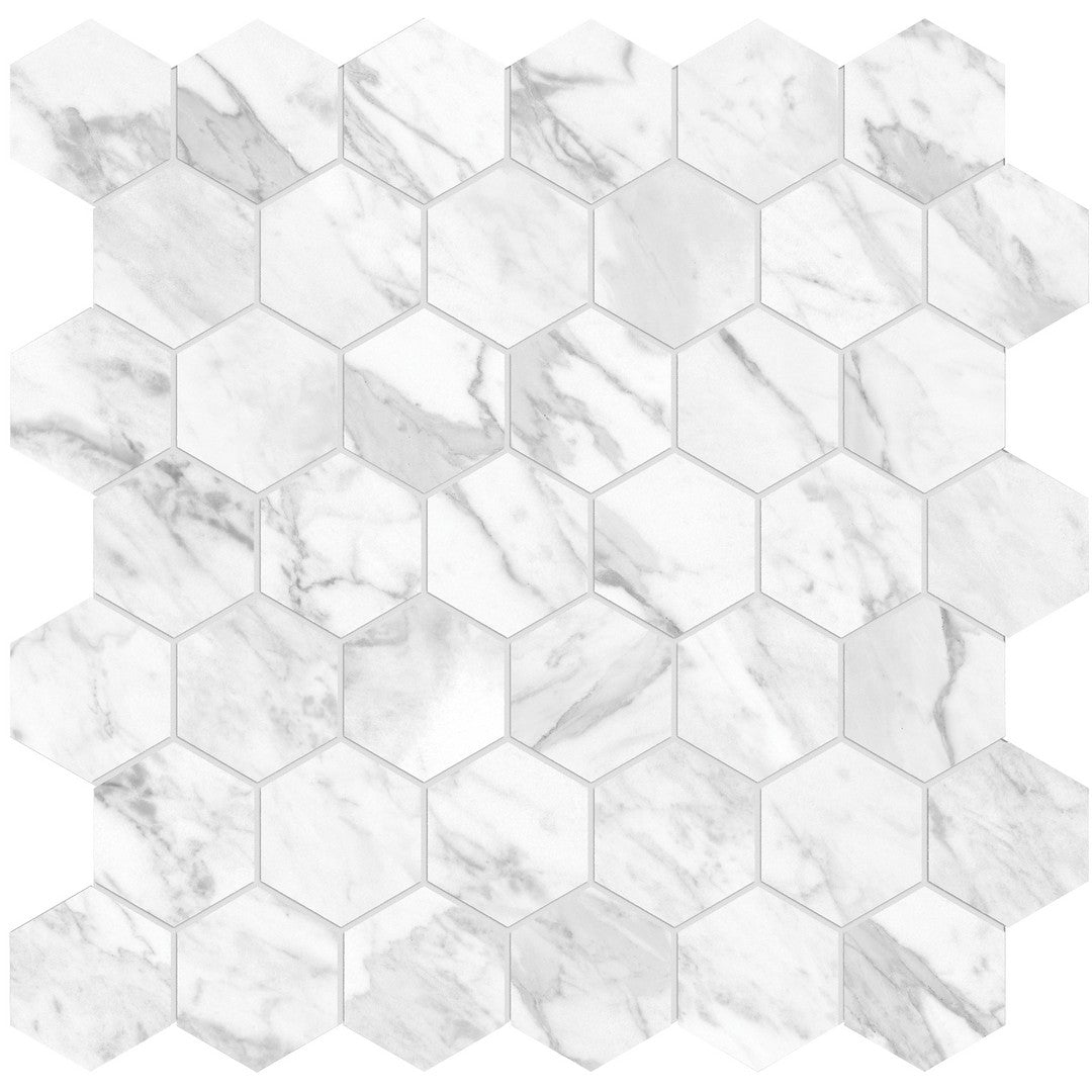 Tesoro La Marca 11.75" x 13.25" Rectified Matte 2" Hexagon Porcelain Mosaic