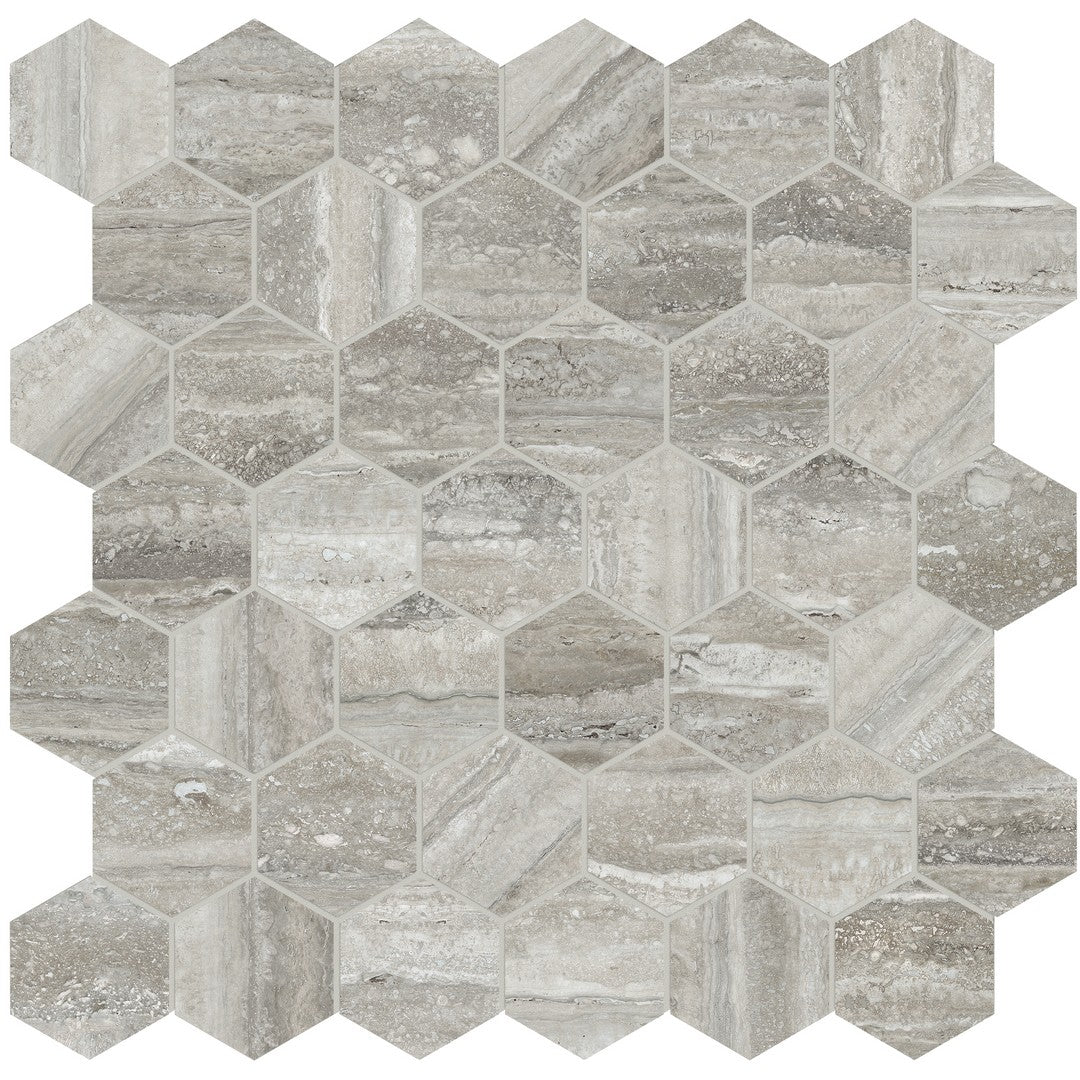 Tesoro La Marca 11.75" x 13.25" Rectified Matte 2" Hexagon Porcelain Mosaic