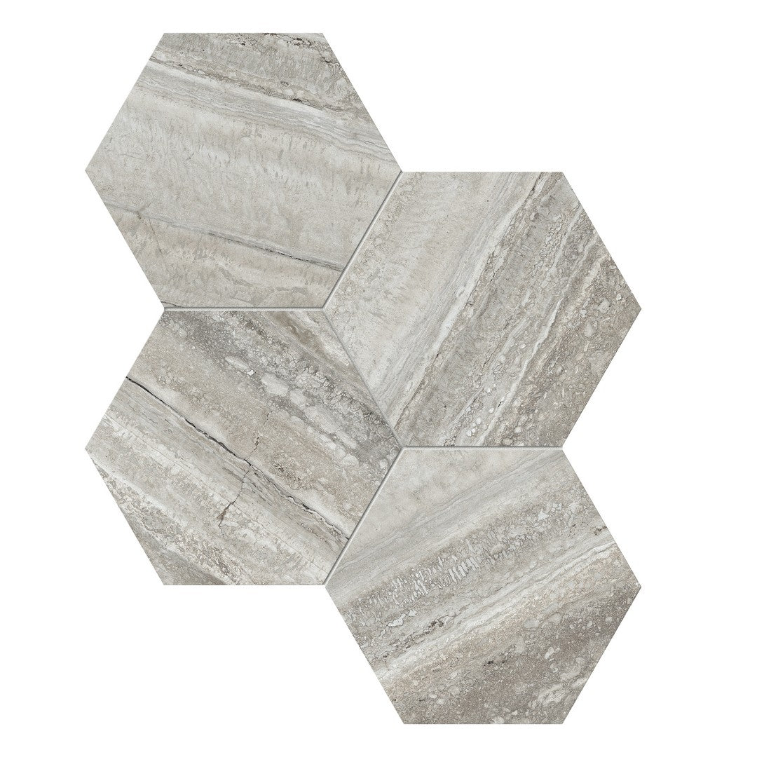 Tesoro La Marca 11.5" x 12" Rectified Matte 6" Hexagon Porcelain Mosaic