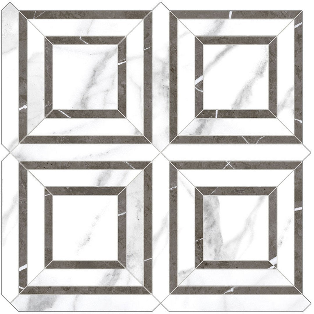 Tesoro Mayfair 11.75" x 11.75" Rectified Polished Piazza Porcelain Mosaic