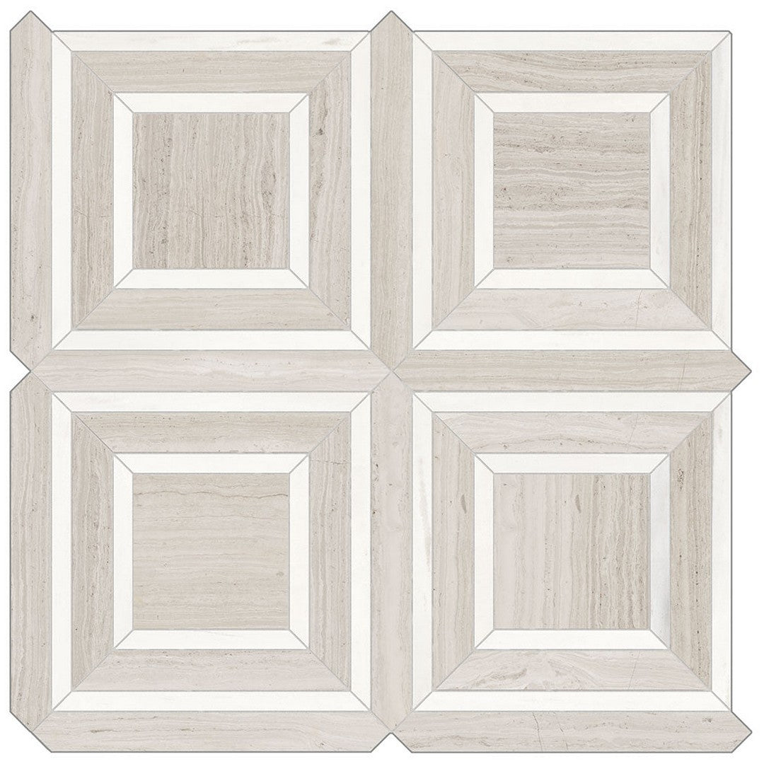 Tesoro Mayfair 11.75" x 11.75" Rectified Polished Piazza Porcelain Mosaic