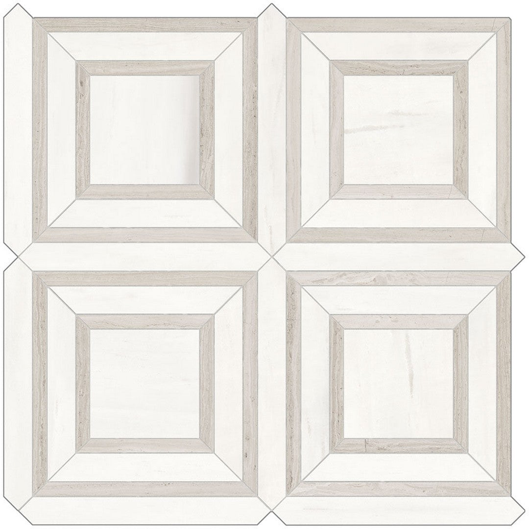 Tesoro Mayfair 11.75" x 11.75" Rectified Polished Piazza Porcelain Mosaic