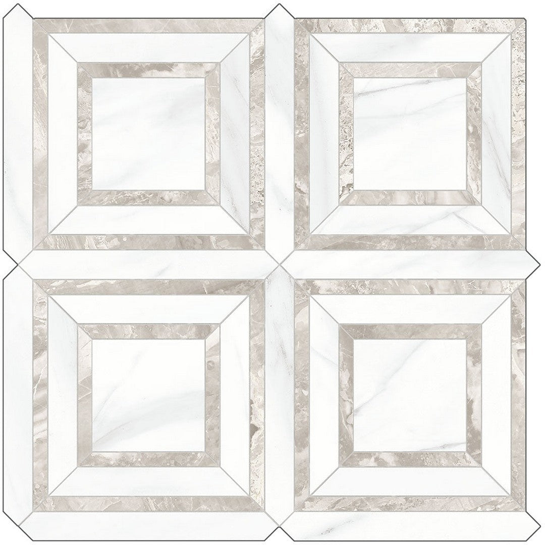Tesoro Mayfair 11.75" x 11.75" Rectified Polished Piazza Porcelain Mosaic