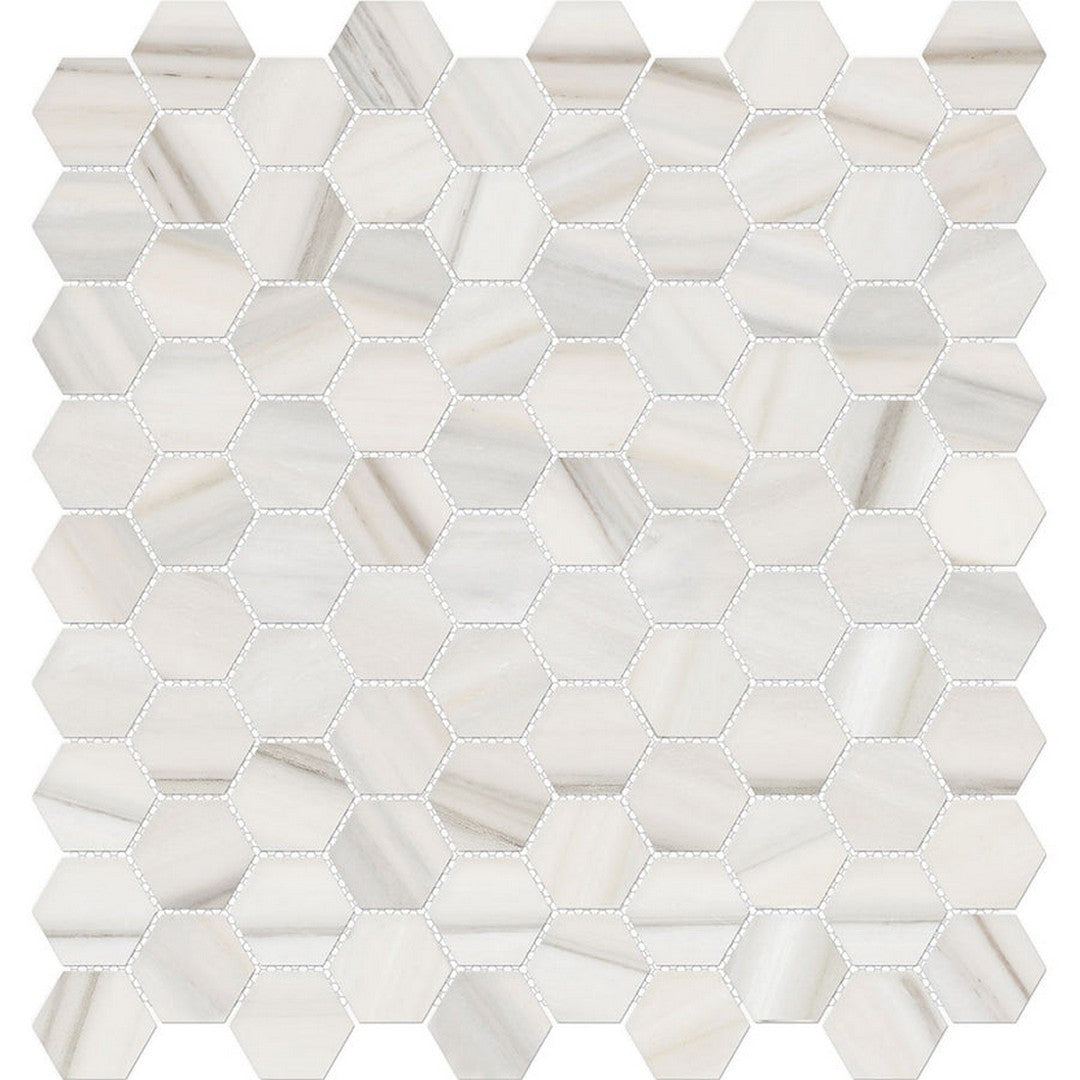 Tesoro Mayfair 11.5" x 12" Rectified Polished 1.25" Hexagon Porcelain Mosaic
