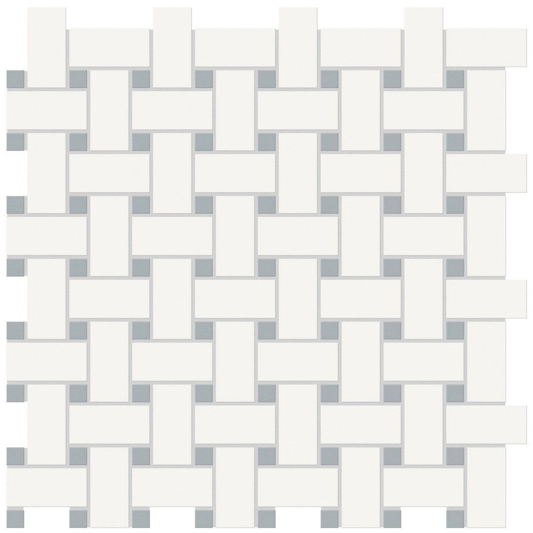 Tesoro Soho 11.75" x 11.75" Pressed Matte Porcelain Basketweave Mosaic