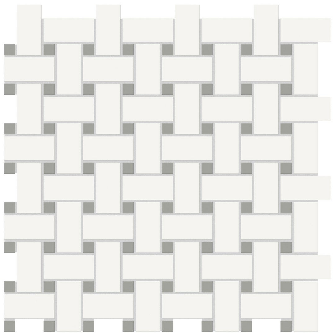 Tesoro Soho 11.75" x 11.75" Pressed Matte Porcelain Basketweave Mosaic