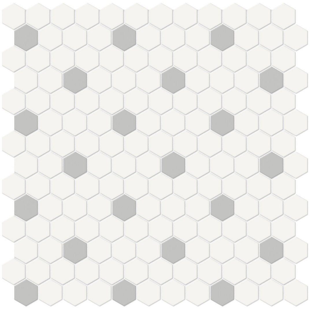 Tesoro Soho 11.75" x 11.5" Pressed Matte Porcelain 1" Hexagon Decorative Mosaic