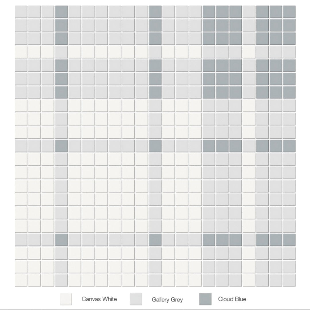 Tesoro Soho 13.25" x 13.25" Pressed Matte Porcelain Blend Mosaic