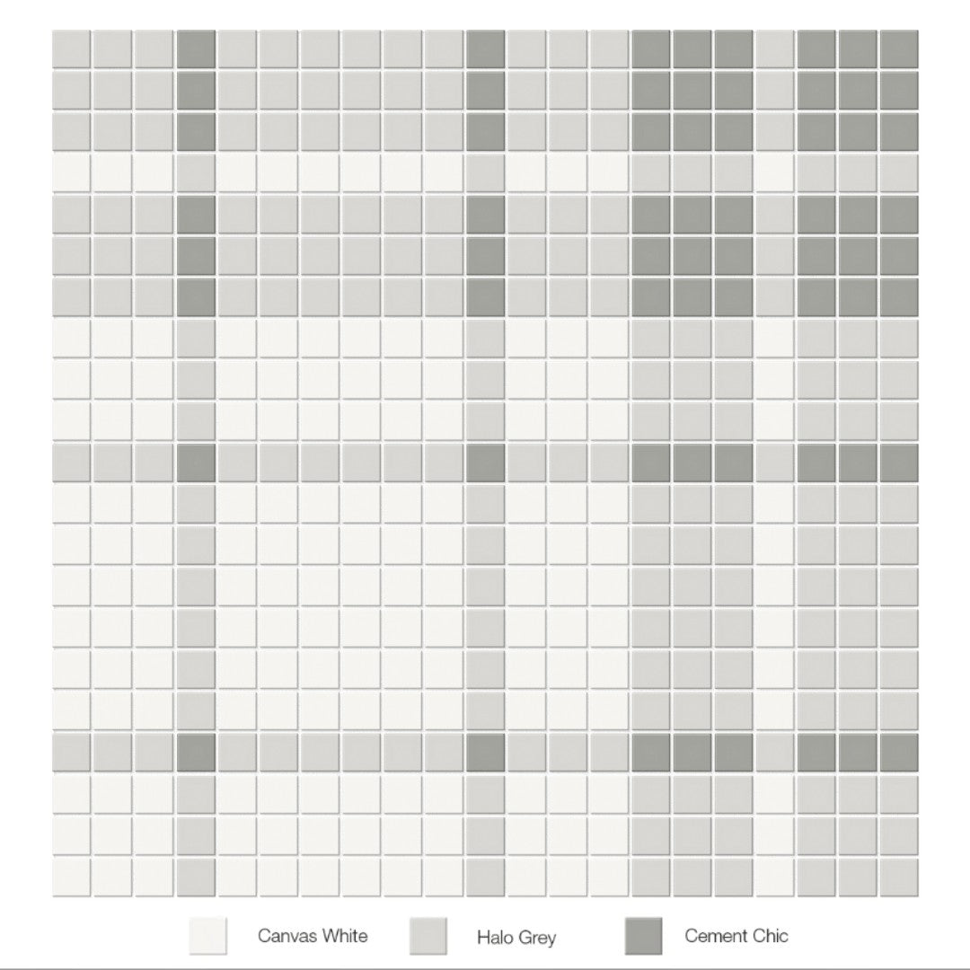 Tesoro Soho 13.25" x 13.25" Pressed Matte Porcelain Blend Mosaic