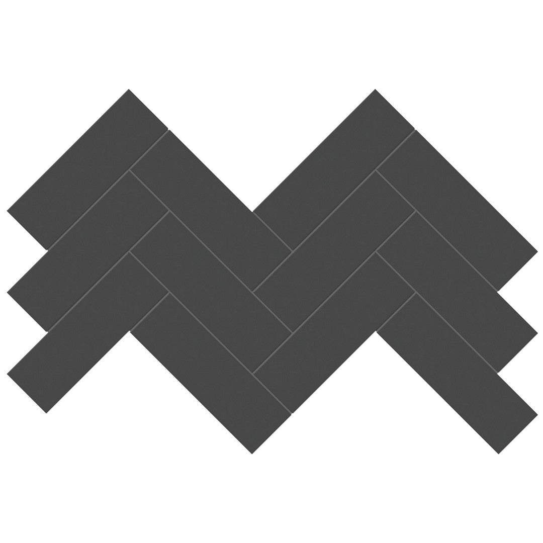 Tesoro Soho 16.5" x 8.25" Pressed Matte Porcelain Herringbone Mosaic