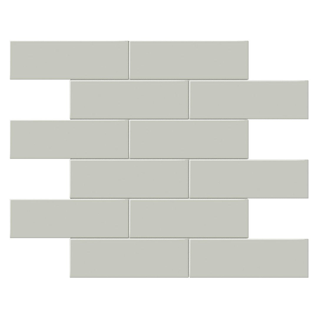 Tesoro Soho 11.75" x 11.75" Pressed Glossy Porcelain Brick Mosaic