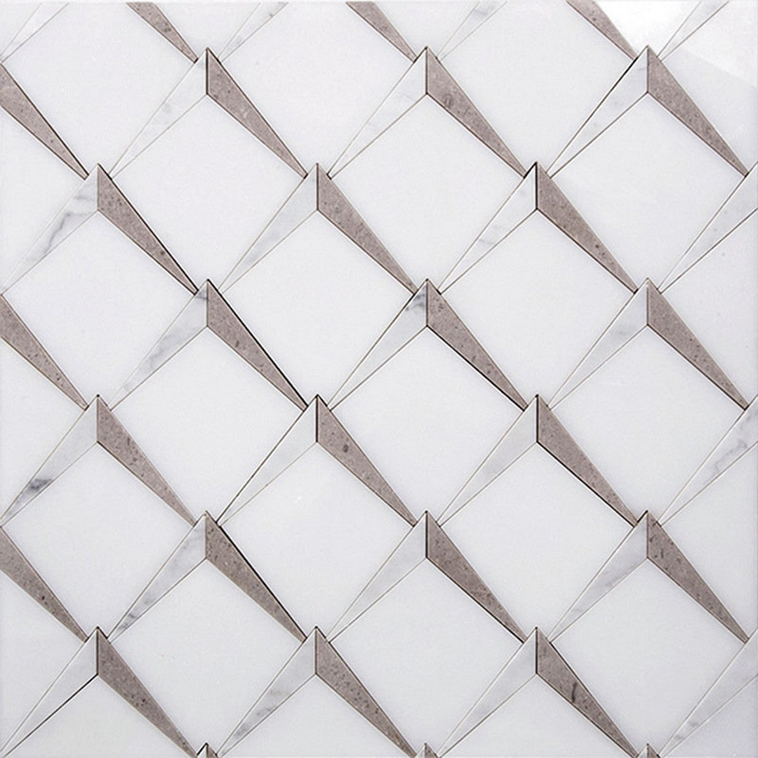 MiR Waterjet 13.5" x 14.5" Natural Stone Mosaic Polished