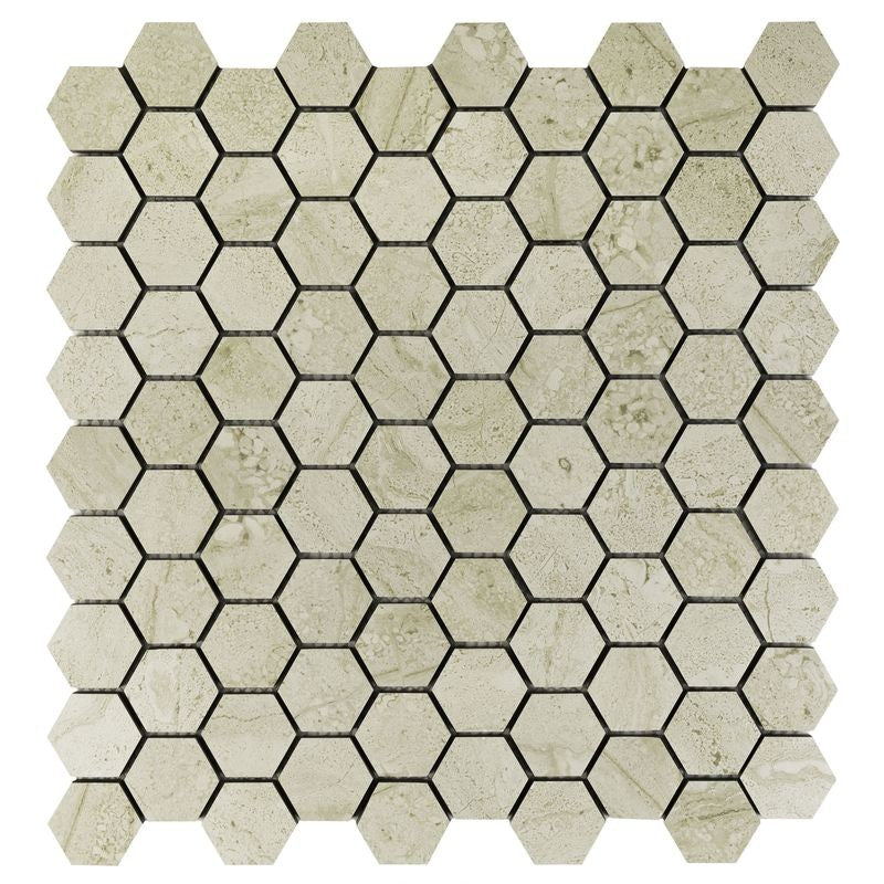 Anthology Marbleridge Reserve 12" x 12" Hexagon Mosaic