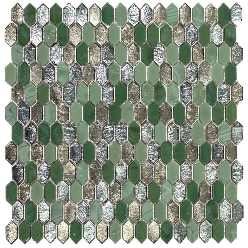 Anthology Royal Gems 12" x 12" Picket Mosaic