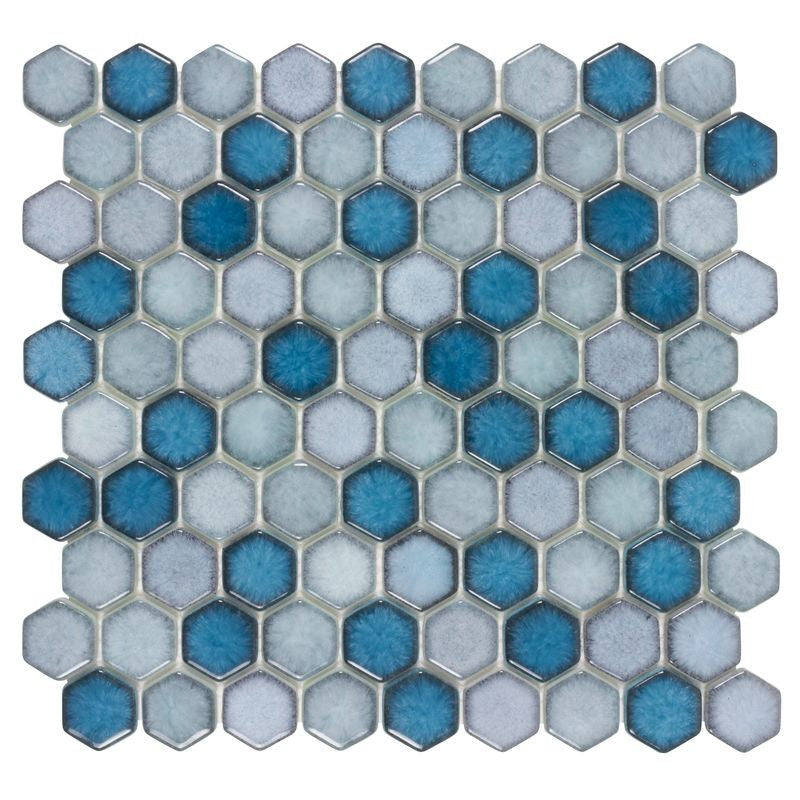 Anthology Watercolors 12" x 12" Hexagon Mosaic
