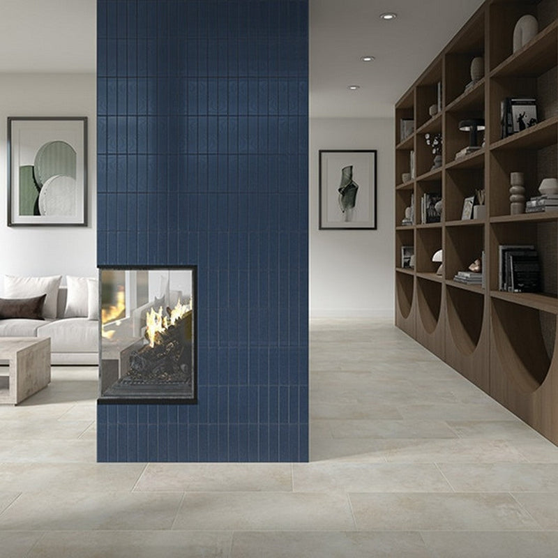 American-Olean-Color-Story-Pinstripes-2-x-8-Glossy-Ceramic-Fluted-Wall-Tile-Navy