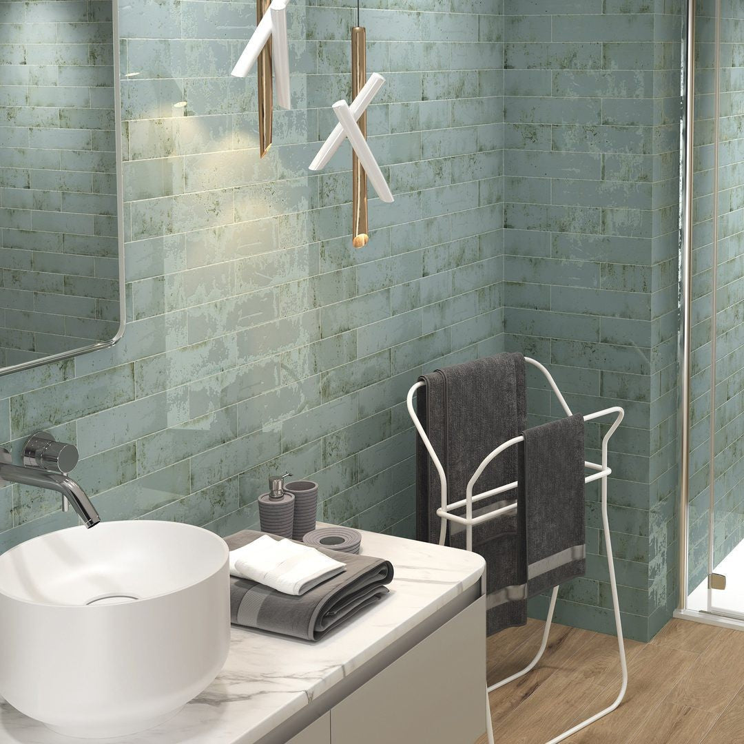 Tesoro-Grunge-3-x-12-Pressed-Glossy-Ceramic-Brick-Wall-Tile-Aqua