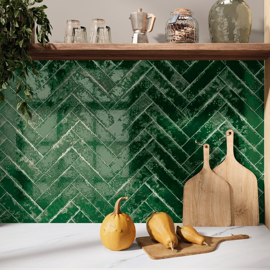 Tesoro-Pukka-2.5-x-10-Pressed-Glossy-Painted-Brick-Ceramic-Wall-Tile-Basil-Green