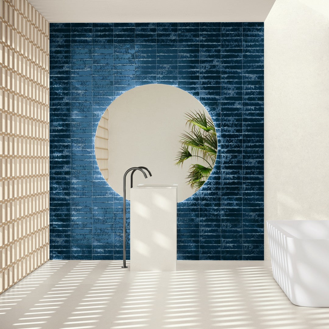 Tesoro-Pukka-2.5-x-10-Pressed-Glossy-Painted-Brick-Ceramic-Wall-Tile-Prussian-Blue