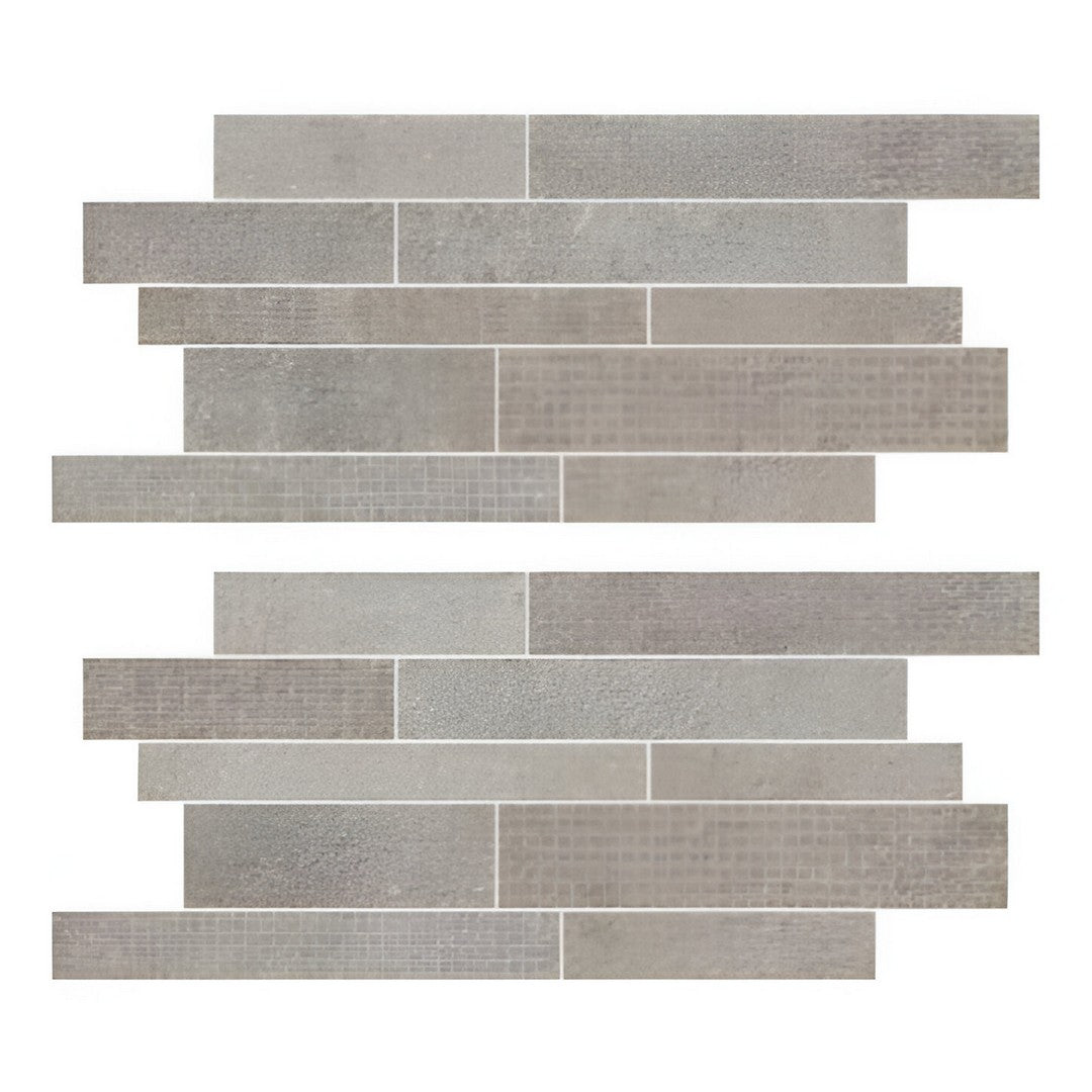 Panaria Ceramica Home 12" x 28" Rectified Natural Muretto Porcelain Mosaic