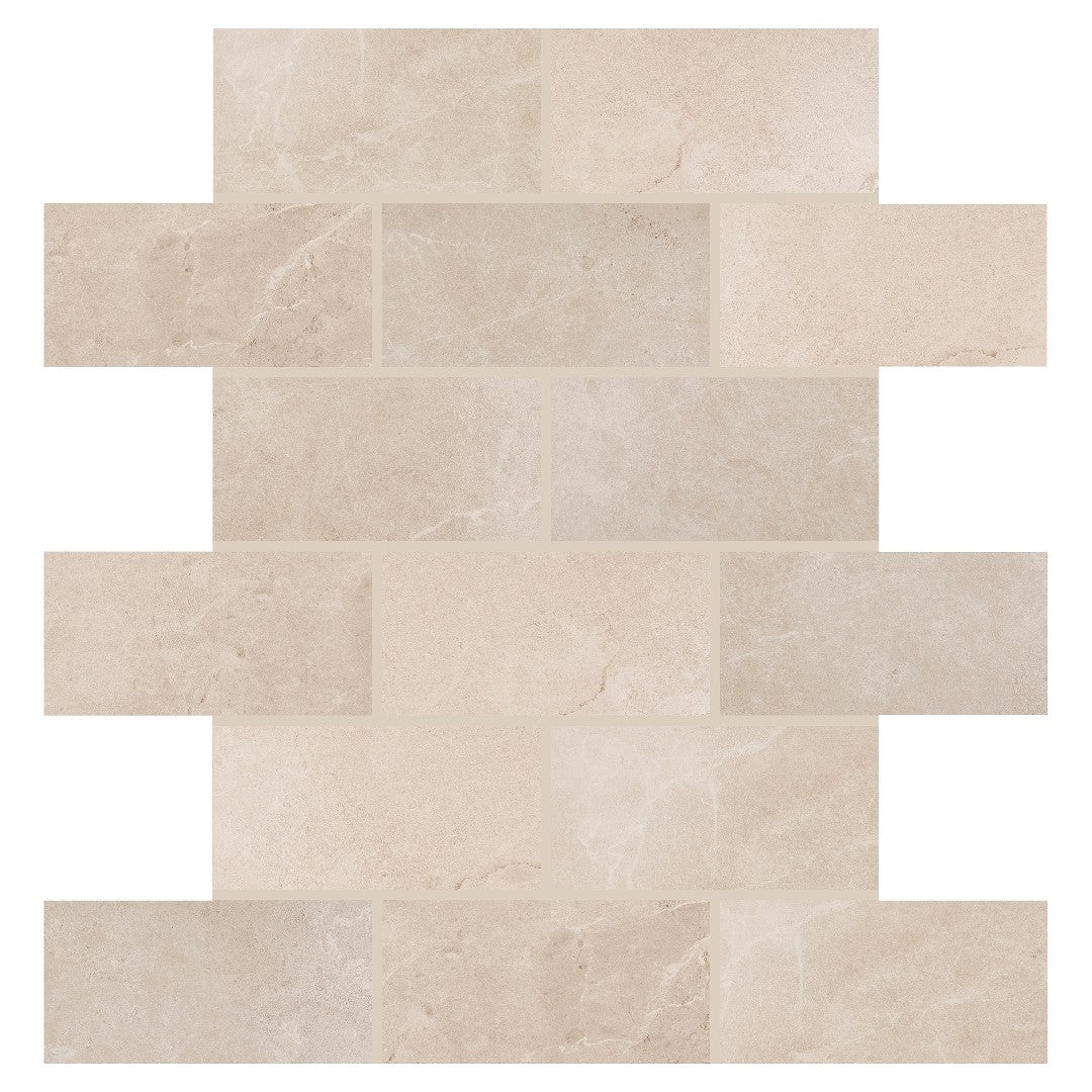 Daltile Artiquity 12" x 12" Matte Glazed Ceramic 2x4" Brick Joint Mosaic