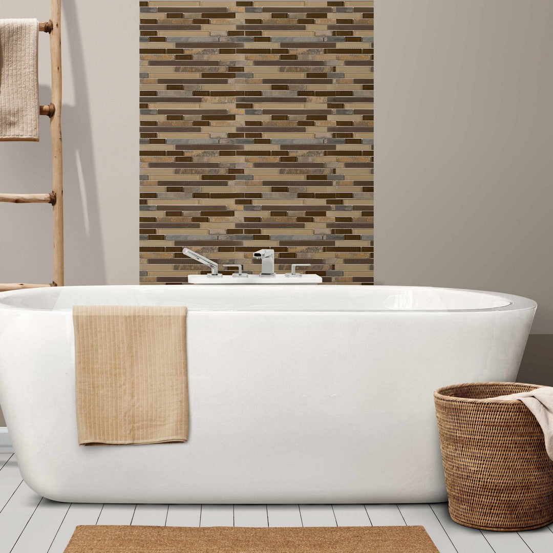 Bati-Orient-Terrazzo-12-x-11.6-Baguette-Glass-&-Stone-Mosaic-Beige-Brown