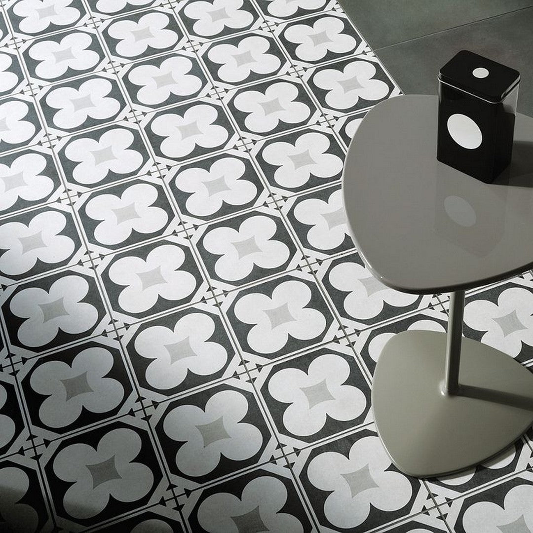 Arizona-Cementine-B&W-8-x-8-Natural-Rectified-Glazed-Porcelain-Deco-Tile-B&W-4