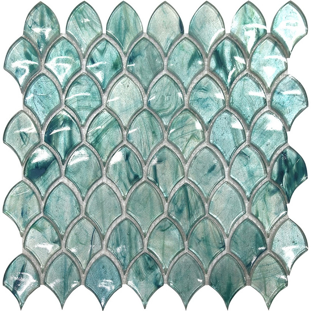 MiR Alma Glamour Scale Glossy 10.8" x 11.3" Glass Mosaic