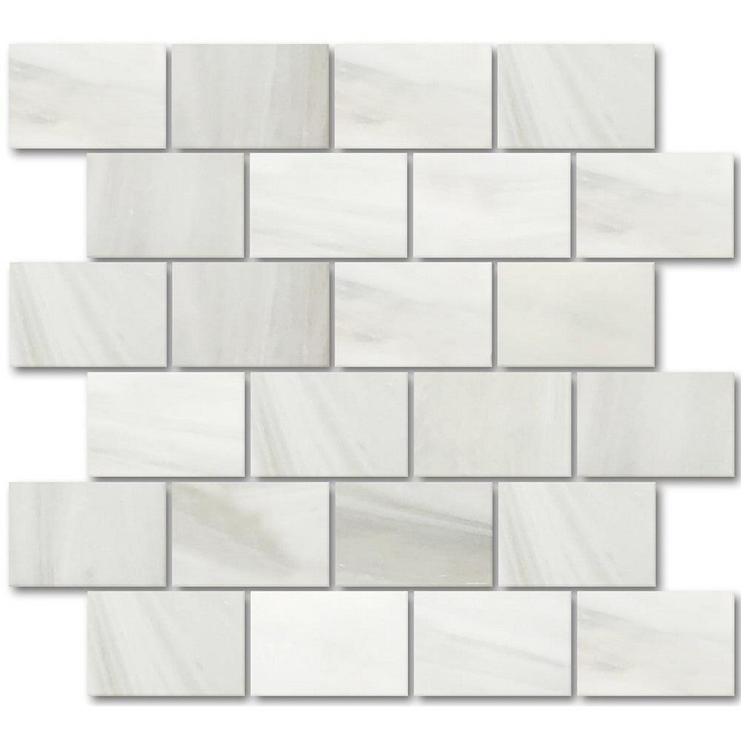 Tesoro Garden Wall 12" x 12" Interlocking Staggered Glass Mosaic