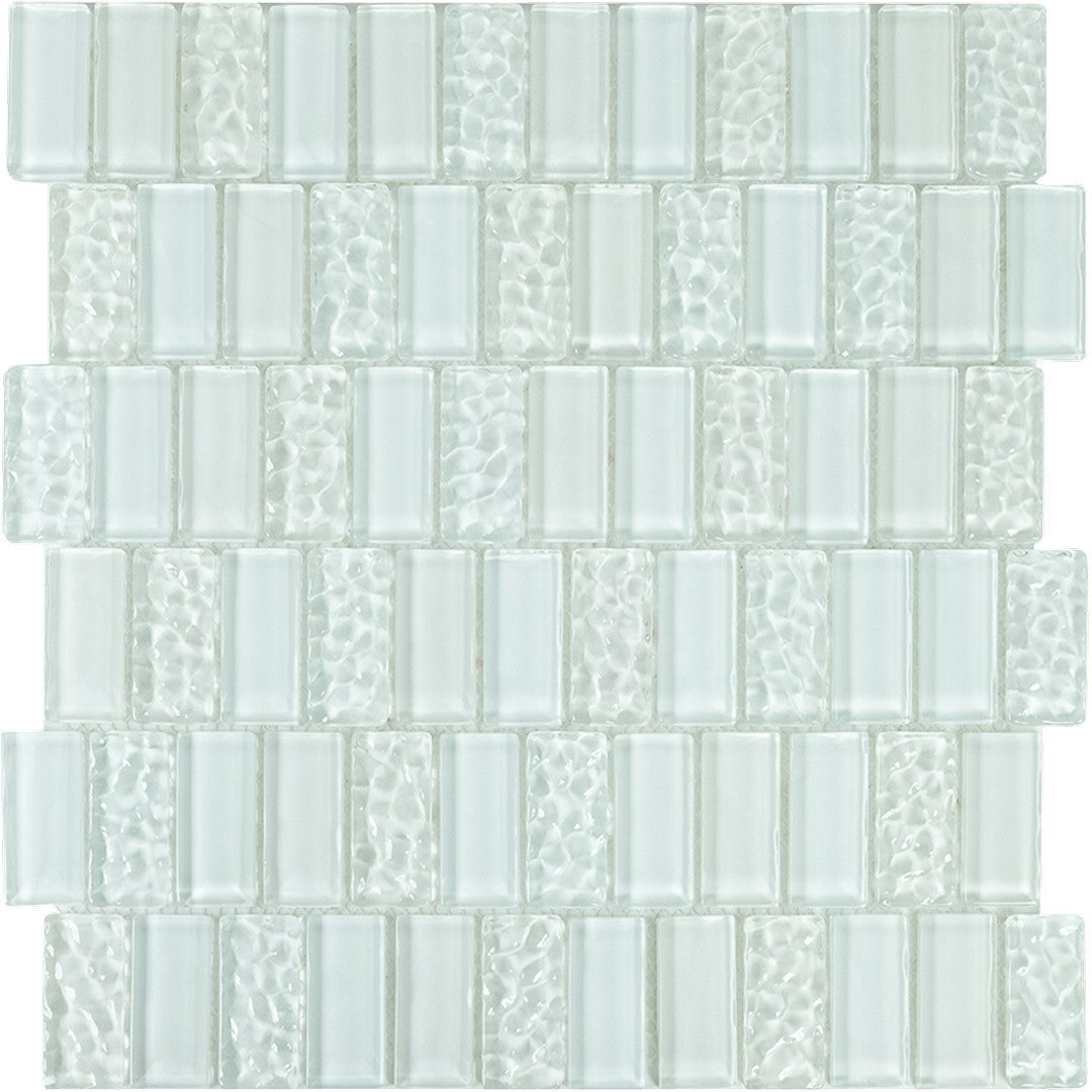 Tesoro Watercraft 11.75" x 11.75" Crystal Glass 1x2" Offset Mosaic