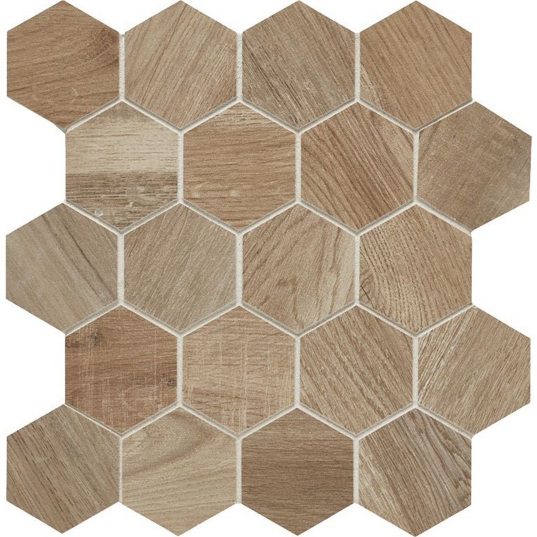 Arizona Aequa 10.5" x 11.25" Matte Rectified Porcelain 2.5" Hexagon Mosaic