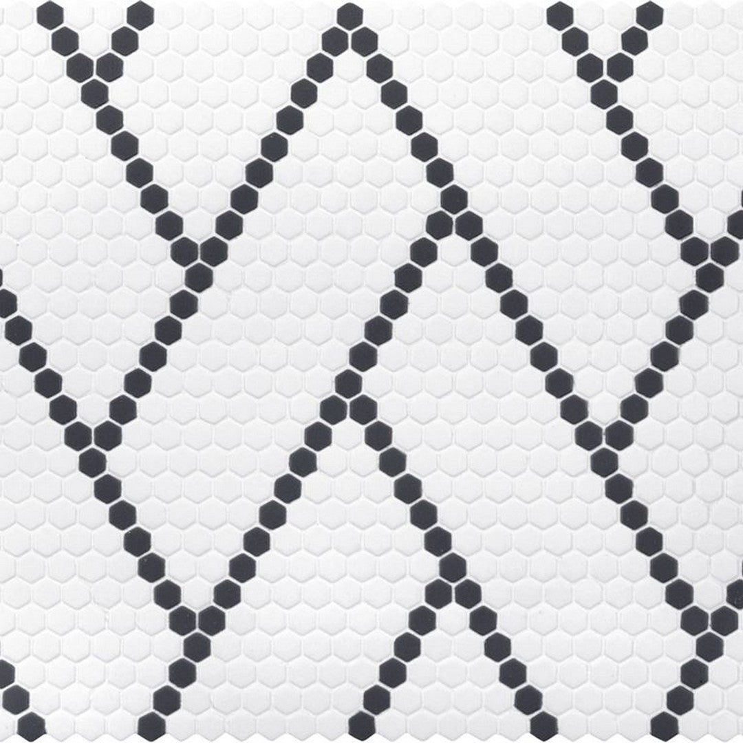 Arizona Geometro 2.0 Harmonie 11" x 15" Matte Rectified Glass Hexagon Mosaic