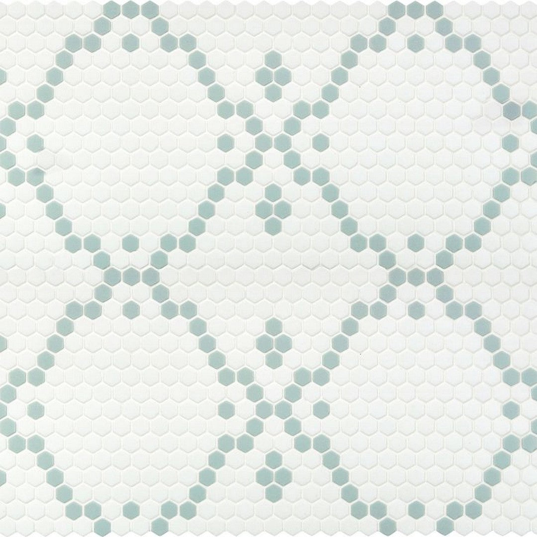 Arizona Geometro 2.0 Bisou 13" x 13" Matte Rectified Glass Hexagon Mosaic