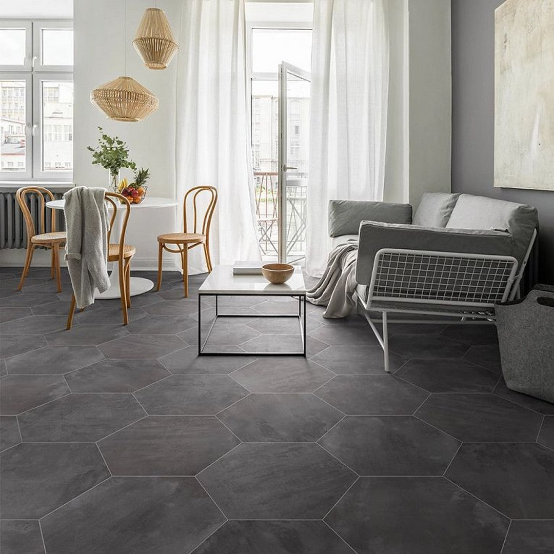 Arizona-Icon-20-x-24-Matte-Porcelain-Hexagon-Tile-10mm-Black