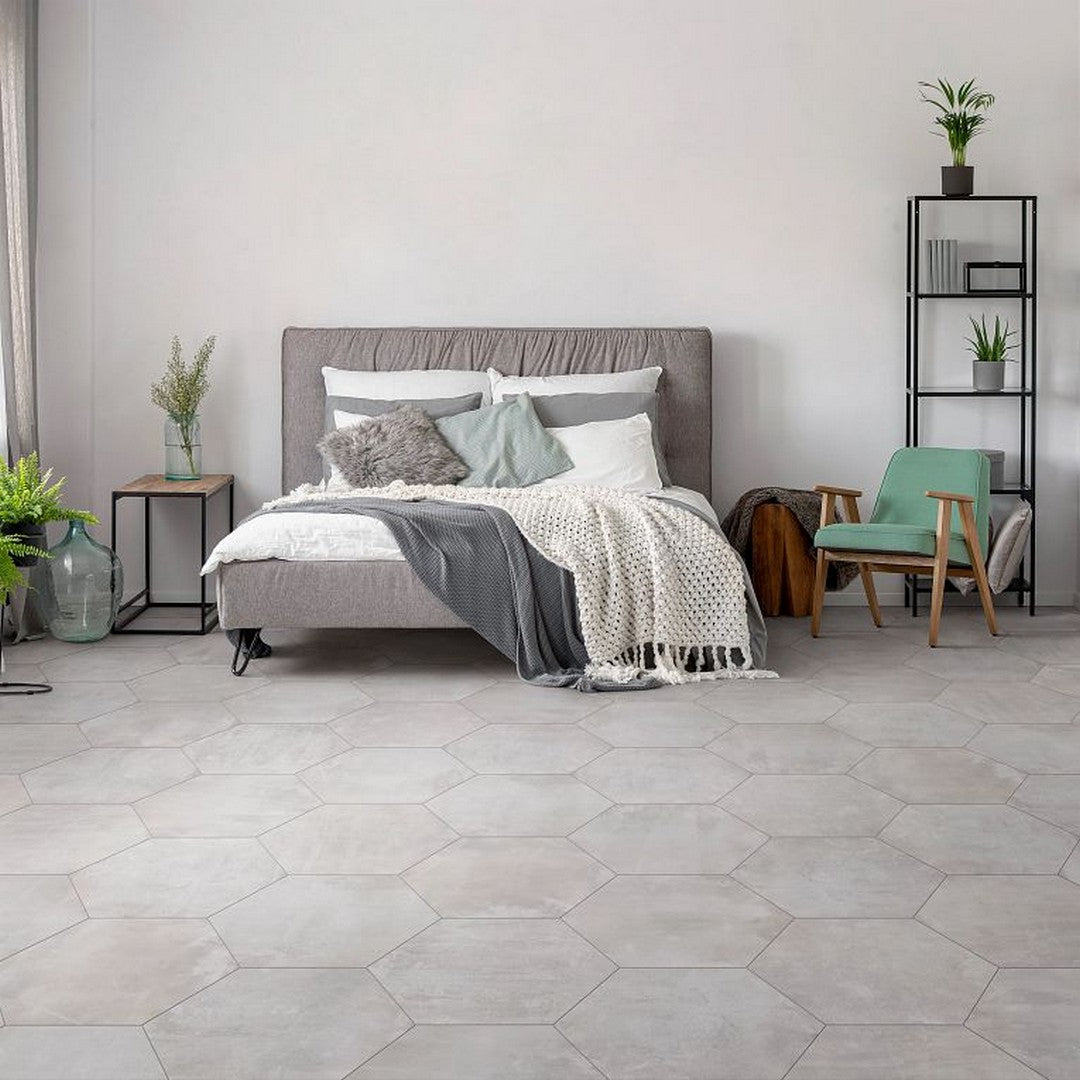 Arizona-Icon-20-x-24-Matte-Porcelain-Hexagon-Tile-10mm-Silver
