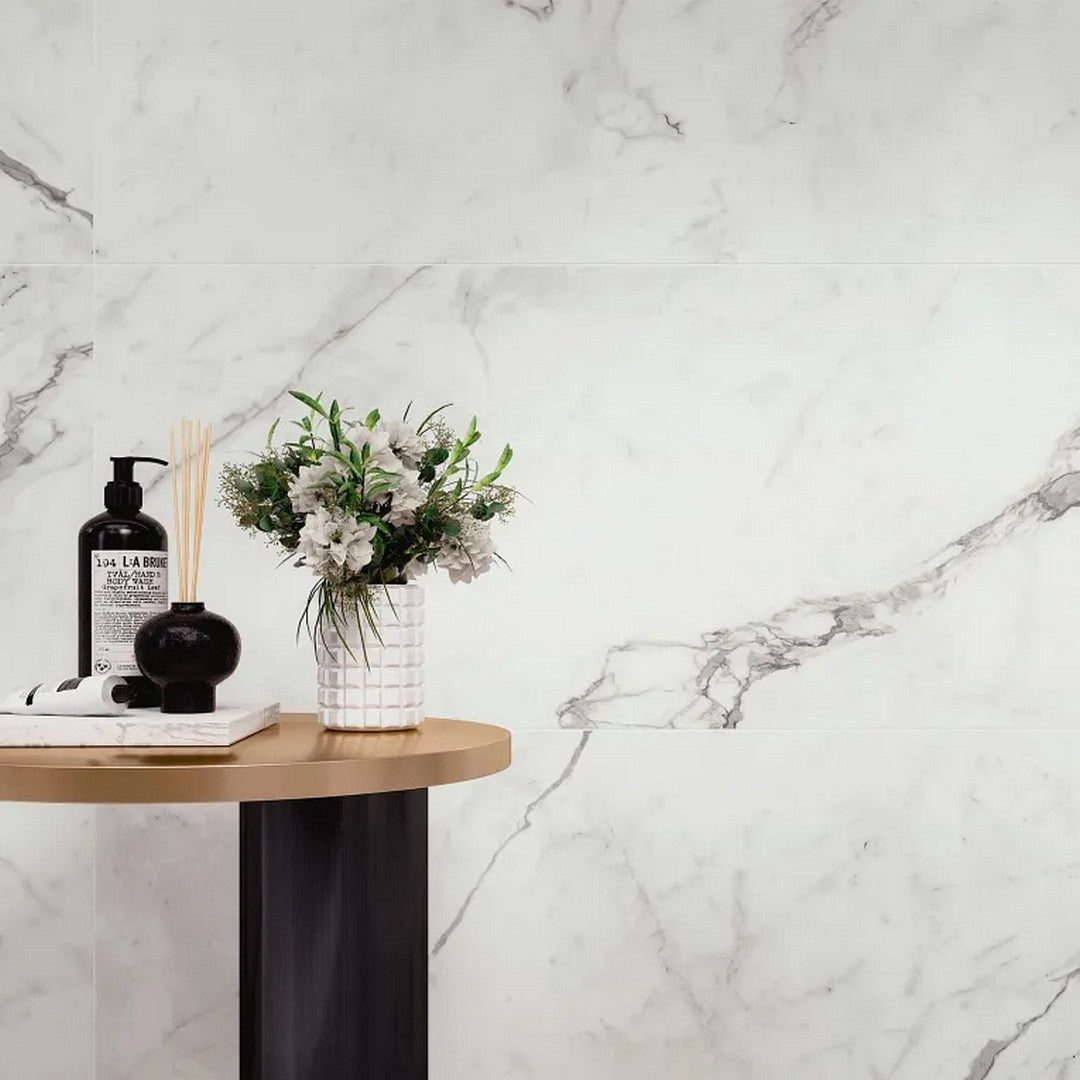 Arizona-Marvel-24-x-48-Polished-Rectified-Porcelain-Tile-Statuario-Supremo