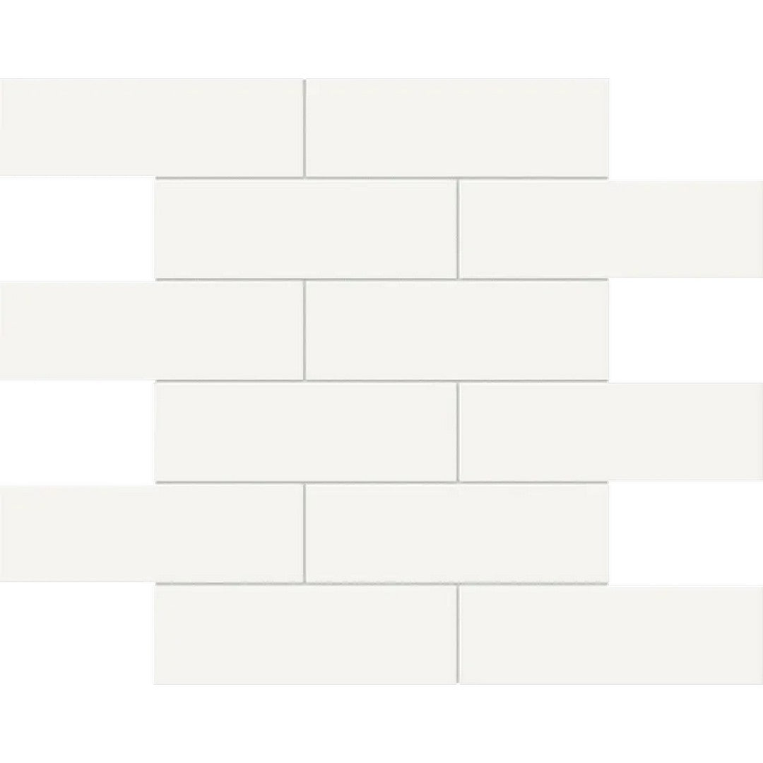 Arizona S-Series 11.6" x 11.75" Glossy Glazed Porcelain 2x6" Staggered Mosaic
