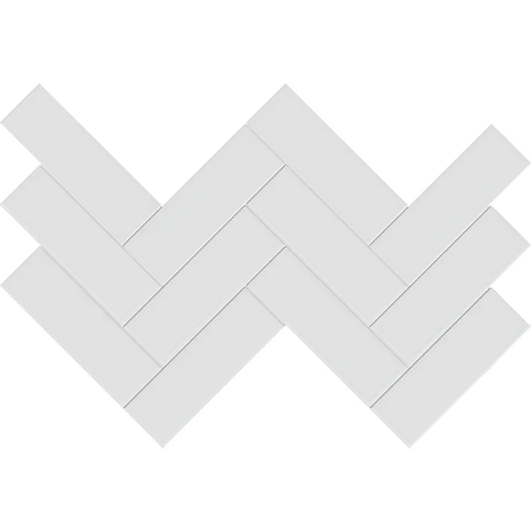 Arizona S-Series 11.6" x 11.75" Glossy Glazed Porcelain 2x6" Herringbone Mosaic