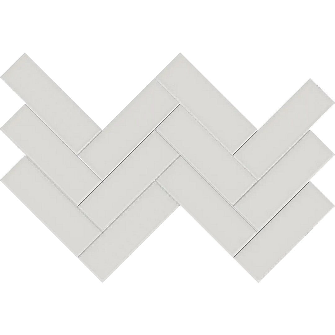 Arizona S-Series 11.6" x 11.75" Glossy Glazed Porcelain 2x6" Herringbone Mosaic