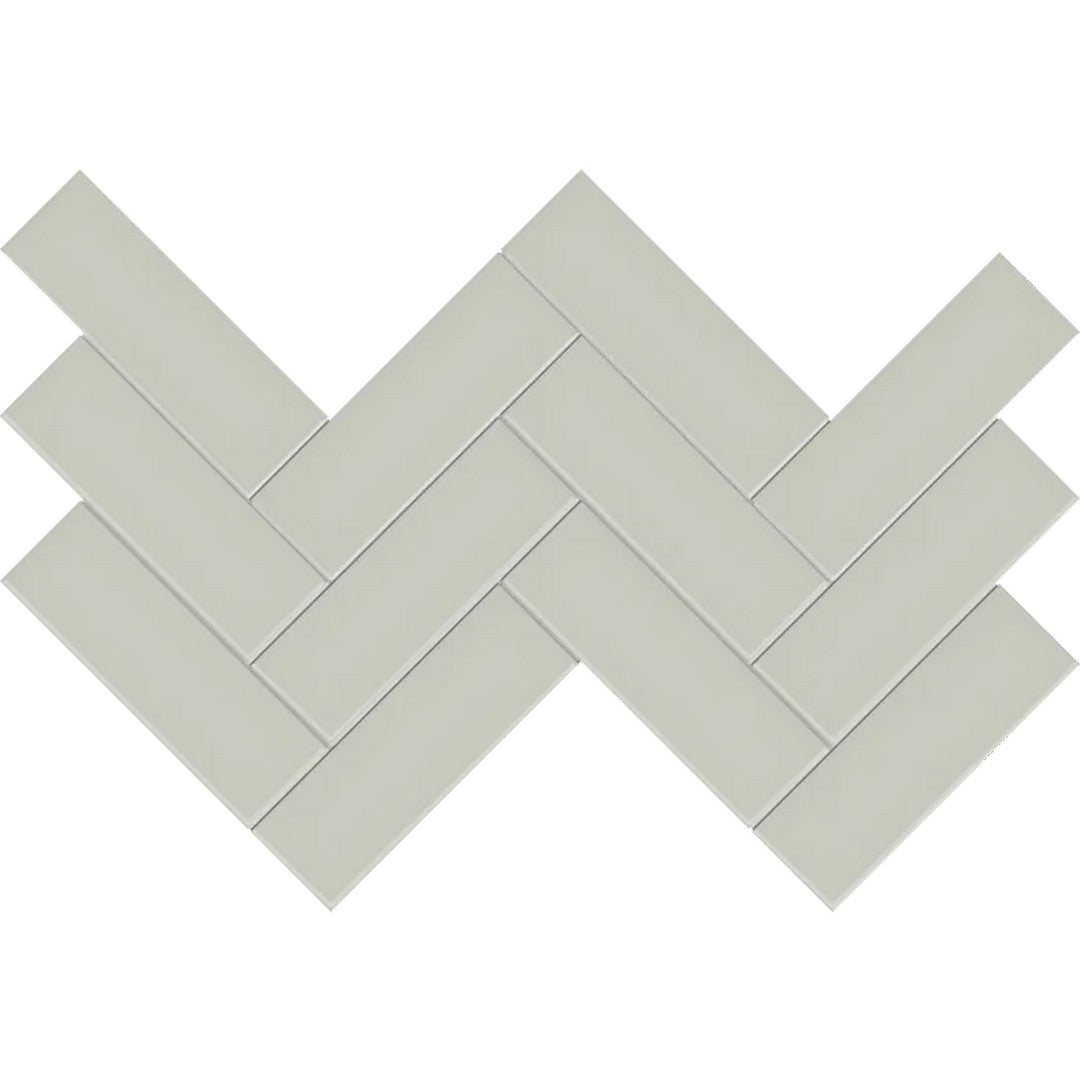 Arizona S-Series 11.6" x 11.75" Glossy Glazed Porcelain 2x6" Herringbone Mosaic
